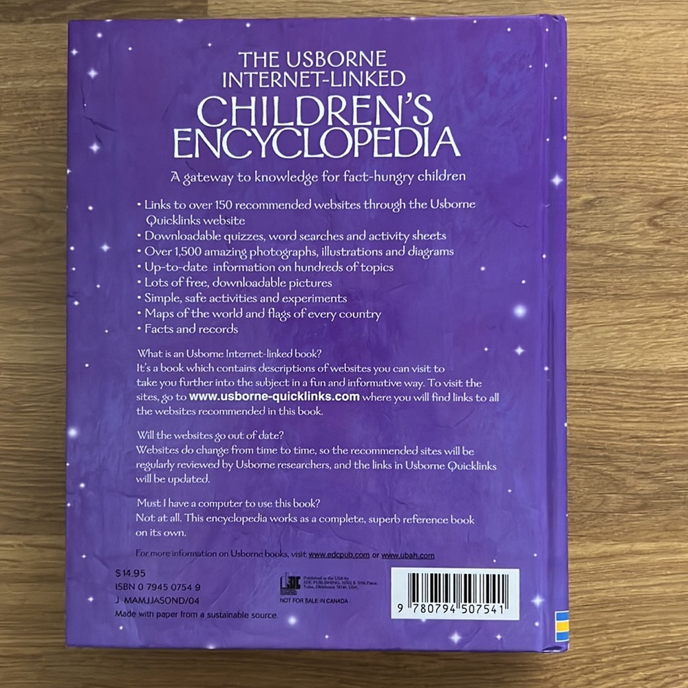 The Usborne Internet-Linked Children’s Encyclopedia (Hardcover version) - Picture 2 of 2